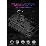 Wholesale Tech Armor Ring Stand Grip Case with Metal Plate for Apple iPhone 13 (6.1) / 16e (Black)