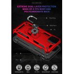 Wholesale Tech Armor Ring Stand Grip Case with Metal Plate for Apple iPhone 13 (6.1) / 16e (Red)