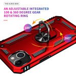 Wholesale Tech Armor Ring Stand Grip Case with Metal Plate for Apple iPhone 13 Mini (5.4) (Red)