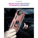 Wholesale Tech Armor Ring Stand Grip Case with Metal Plate for Apple iPhone 13 Mini (5.4) (Rose Gold)