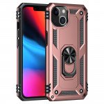 Wholesale Tech Armor Ring Stand Grip Case with Metal Plate for Apple iPhone 13 Mini (5.4) (Rose Gold)