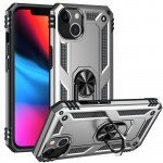 Wholesale Tech Armor Ring Stand Grip Case with Metal Plate for Apple iPhone 13 Mini (5.4) (Silver)