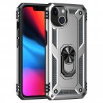 Wholesale Tech Armor Ring Stand Grip Case with Metal Plate for Apple iPhone 13 Mini (5.4) (Silver)