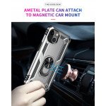 Wholesale Tech Armor Ring Stand Grip Case with Metal Plate for Apple iPhone 13 Mini (5.4) (Silver)