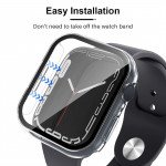 Wholesale Tempered Glass Screen Protector Full Coverage Shockproof Cover Case for Apple Watch Series 9/8/7 [41MM] (Clear)