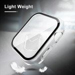 Wholesale Tempered Glass Screen Protector Full Coverage Shockproof Cover Case for Apple Watch Series 9/8/7 [41MM] (Clear)