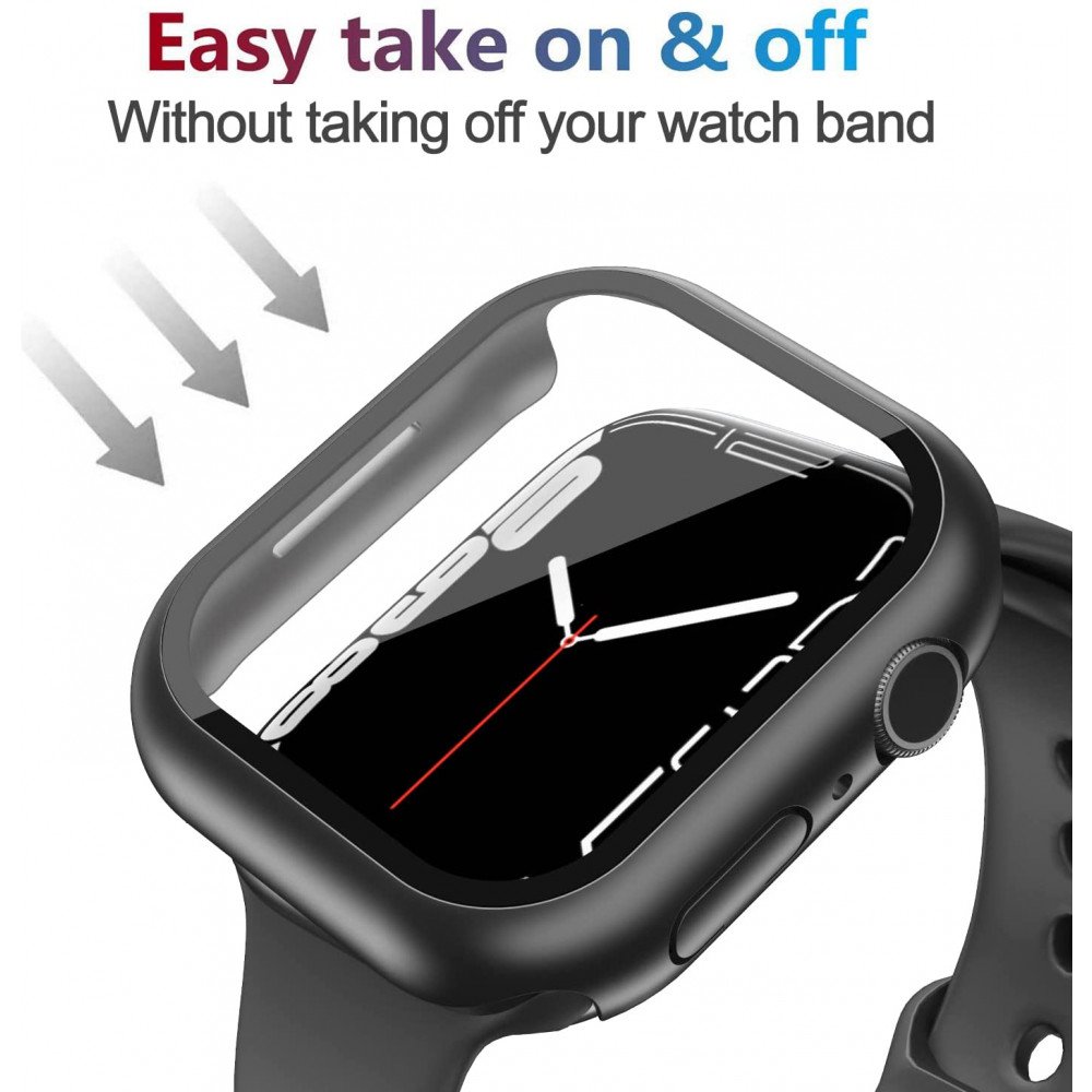 Wholesale Tempered Glass Screen Protector Full Coverage Shockproof Cover Case for Apple Watch Series 9 8