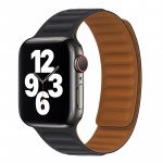 Wholesale Adjustable PU Leather Strap with Magnetic Closure System for Apple Watch Series 9/8/7/6/5/4/3/2/1/SE - 41MM/40MM/38MM (Black)