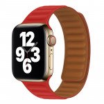 Wholesale Adjustable PU Leather Strap with Magnetic Closure System for Apple Watch Series 7/6/SE/5/4/3/2/1 Sport - 40MM/38MM (Red)