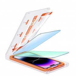 Anti-Dust Crystal Clear Tempered Glass with Easy Auto-Align Installation Kit for iPhone 14 Plus [6.7] / iPhone 13 Pro Max [6.7] (Clear)