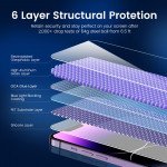 Wholesale Anti-Dust Crystal Clear Tempered Glass with Easy Auto-Align Installation Kit for iPhone 14 Pro [6.1] (Clear)