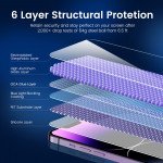 Wholesale Anti-Dust Crystal Clear Tempered Glass with Easy Auto-Align Installation Kit for iPhone 14 Pro Max [6.7] (Clear)