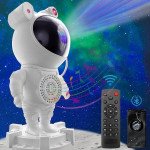 Astronaut Galaxy Starlight Projector with Bluetooth Speaker and Remote Control - Natural Sound, White Noise, Plug-In Only for Universal Cell Phone And Bluetooth Device (White)
