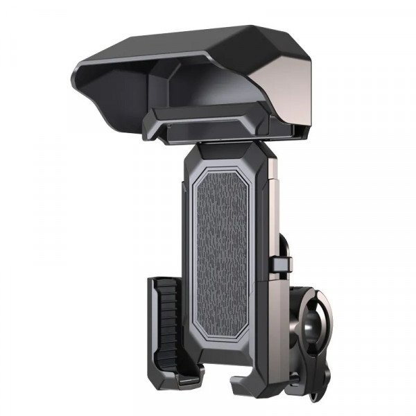 Wholesale Ultimate Adjustable Bike Scooter Handlebar Mount Phone Holder with Sunshade Visor Anti-Glare Design for Enhanced Visibility B001 for Universal Cell Phones (Black)