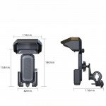 Wholesale Ultimate Adjustable Bike Scooter Handlebar Mount Phone Holder with Sunshade Visor Anti-Glare Design for Enhanced Visibility B001 for Universal Cell Phones (Black)