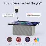 Wholesale 2-in-1 Hi-Fi Bluetooth Speaker with Wireless Charger – Sleek, Portable, High Volume Sound B83 for Universal Cell Phone And Bluetooth Device (White)