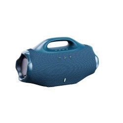 Outdoor Bluetooth 5.4 Box Speaker w/ TWS, FM Radio, USB/MicroSD & 8-Hour Playtime (Blue)