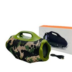 Outdoor Bluetooth 5.4 Box Speaker w/ TWS, FM Radio, USB/MicroSD & 8-Hour Playtime (Camo)