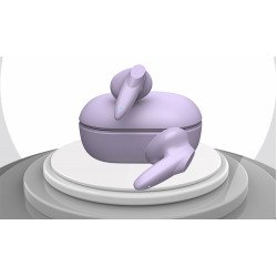 True Wireless Extra Bass Sound Bluetooth Headphone Earbuds Headset BM01 for Universal Cell Phone And Bluetooth Device (Purple)