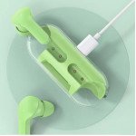Wholesale Crystal Clear Transparent In-Ear TWS Headphones Ultimate Sound and Advanced Real-Time Battery Display BW04 for Universal Cell Phone And Bluetooth Device (Green)