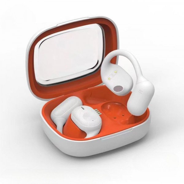 Wholesale Open Ear Wireless Bluetooth Earphones with Noise Reduction and Clear Sound Experience BS03 for Universal Cell Phone And Bluetooth Device (White)