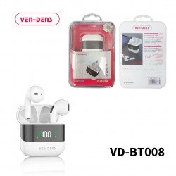 Premium TWS Bluetooth Wireless Earbuds with LED Battery Display & Stereo Sound Quality BT008 for Universal Cell Phone And Bluetooth Device (White) Premium TWS Bluetooth Wireless Earbuds with LED Battery Display & Stereo Sound Quality BT008 for Universal Cell Phone And Bluetooth Device (White)
