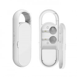 2-in-1 Combo Sleek Bluetooth Earbud and Speaker with Convenient Hook Design BT03 for Universal Cell Phone And Bluetooth Device (White)