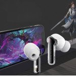 Wholesale Clamshell Case Design SeeThrough Transparent In-Ear TWS Headphones Sleek Design and Superior Sound BW02 for Universal Cell Phone And Bluetooth Device (White)