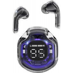 Elite Transparent In-Ear TWS Headphones Clear Precision Sound with Real-Time Battery Display BW09SC for Universal Cell Phone And Bluetooth Device (Black) Elite Transparent In-Ear TWS Headphones Clear Precision Sound with Real-Time Battery Display BW09SC for Universal Cell Phone And Bluetooth Device (Black)