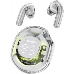 Elite Transparent In-Ear TWS Headphones Clear Precision Sound with Real-Time Battery Display BW09SC for Universal Cell Phone And Bluetooth Device (White) Elite Transparent In-Ear TWS Headphones Clear Precision Sound with Real-Time Battery Display BW09SC for Universal Cell Phone And Bluetooth Device (White)