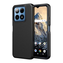Dual Layer Heavy Duty Shockproof Tough Armor Protection Phone Case for Boost Mobile Summit 5G (Black)