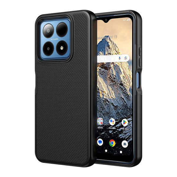 Wholesale Dual Layer Heavy Duty Shockproof Tough Armor Protection Phone Case for Boost Mobile Summit 5G (Black)