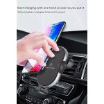 Wholesale Automatic Clamping 10W Wireless Fast Charge Long Dashboard, Windshield, & Air Vent Car Holder Mount for Universal Cell Phones and Qi Compatible Device (Black)