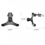 Wholesale Easy to Operate Air Vent Clip Cell Phone Car Cradle Holder Compatible with Universal Phones C052 for Universal Cell Phone (Black)