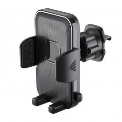 Secure Clip-On Adjustable Air Vent Car Phone Holder C061 Universal Cradle Mount for Smartphones (Black) Secure Clip-On Adjustable Air Vent Car Phone Holder C061 Universal Cradle Mount for Smartphones (Black)