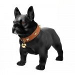 French Bulldog Bluetooth Speaker with Wired Microphone - Powerful Sound, Unique Dog Design M15 for Universal Cell Phone And Bluetooth Device (Black)