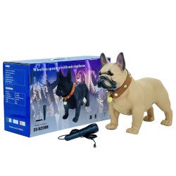 Bulldog Portable Bluetooth Speaker with FM Radio and Microphone - Unique Design, High Sound M209M for Universal Cell Phone And Bluetooth Device (Brown)