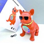 Wholesale Cool Pit Bull Bluetooth Speaker with LED Lights and Sunglasses - Portable Audio for Music Lovers CH-M58 for Universal Cell Phone And Bluetooth Device (Black)