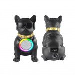 Wholesale Cool Pit Bull Bluetooth Speaker with LED Lights and Sunglasses - Portable Audio for Music Lovers CH-M58 for Universal Cell Phone And Bluetooth Device (Black)