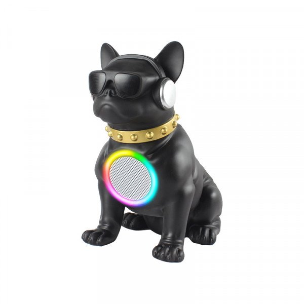 Wholesale Cool Pit Bull Bluetooth Speaker with LED Lights and Sunglasses - Portable Audio for Music Lovers CH-M58 for Universal Cell Phone And Bluetooth Device (Black)