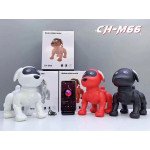 Wholesale Cute Robotic Dog Bluetooth Speaker with FM Radio and SD Card Slot - Portable Wireless Audio Device CH-M66 for Universal Cell Phone And Bluetooth Device (White)