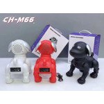 Wholesale Cute Robotic Dog Bluetooth Speaker with FM Radio and SD Card Slot - Portable Wireless Audio Device CH-M66 for Universal Cell Phone And Bluetooth Device (White)
