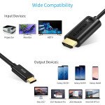 Wholesale 4K 60Hz 6 Foot USB Type C To HDMI Cable Macbook Pro USB C To HDMI Cord for Universal Devices with USB-C Port (Black)