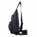 Wholesale Sling Bag Bluetooth Speaker with Adjustable Straps – Portable Music Player & Colorful LED Light (Black)