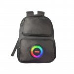 Wholesale Shoulder Backpack Bluetooth Wireless Speaker with Adjustable Straps, Colorful LED, and Password Lock (Black)