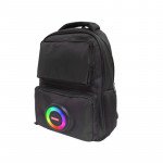 Wholesale Shoulder Backpack Bluetooth Wireless Speaker with Adjustable Straps, Colorful LED, and Password Lock (Black)
