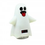 Wholesale Portable Bluetooth Speaker with LED Lights and Ghost Design - 24-Hour Display, FM Radio, SD Card Slot CHM83 for Universal Cell Phone And Bluetooth Device (White)