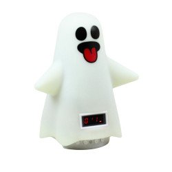 Portable Bluetooth Speaker with LED Lights and Ghost Design - 24-Hour Display, FM Radio, SD Card Slot CHM83 for Universal Cell Phone And Bluetooth Device (White) Portable Bluetooth Speaker with LED Lights and Ghost Design - 24-Hour Display, FM Radio, SD Card Slot CHM83 for Universal Cell Phone And Bluetooth Device (White)