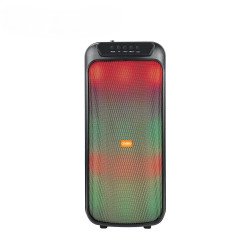 Tower Design Bluetooth Wireless Speaker: Big TWS Bass, Vibrant Coloured Lights CS8800 for Universal Cell Phone And Bluetooth Device (Black)