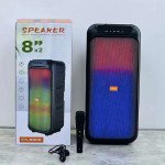 Wholesale Tower Design Bluetooth Wireless Speaker: Big TWS Bass, Vibrant Coloured Lights CS8800 for Universal Cell Phone And Bluetooth Device (Black)